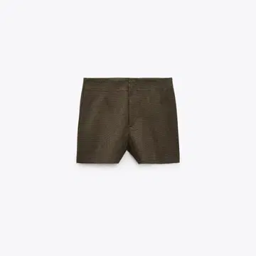 ZARA 하이웨스트 숏팬츠 다크 브라운