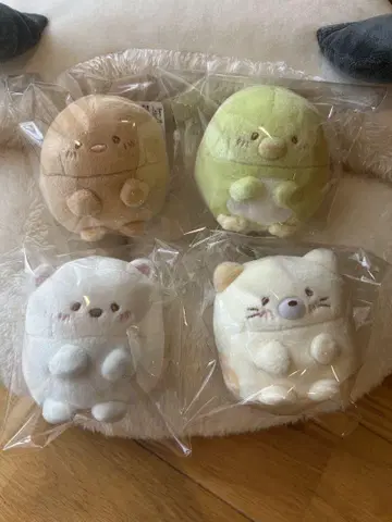 스미코구라시 손바닥 뚱실 호냥이 인형 4종류