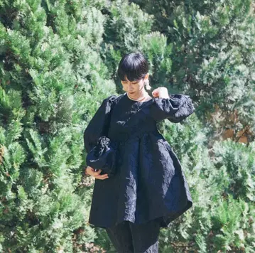 [ PERNA ] 자카드 미니 백 / 블랙