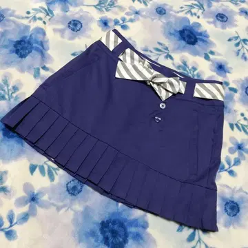 NIKE 플리츠 스커트 바지 스트라이프 리본 포함