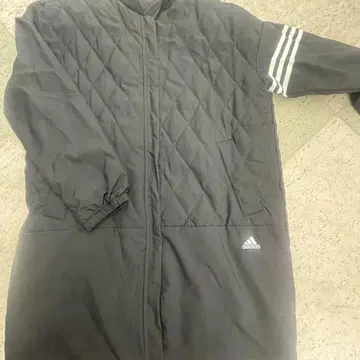 adidas 그레이 퀼팅 자켓