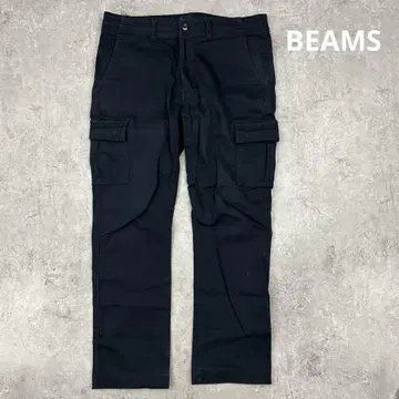 [ 새상품급 ] BEAMS 카고 팬츠 스트레치 네이비 L 사이즈