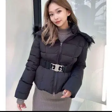 GYDA 퍼 다운 자켓 (벨트)