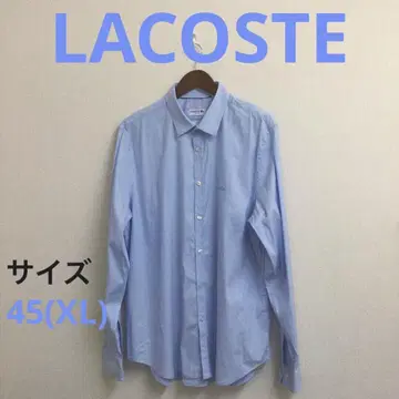 LACOSTE 남성 긴팔 Y셔츠 블루 사이즈 45(XL)
