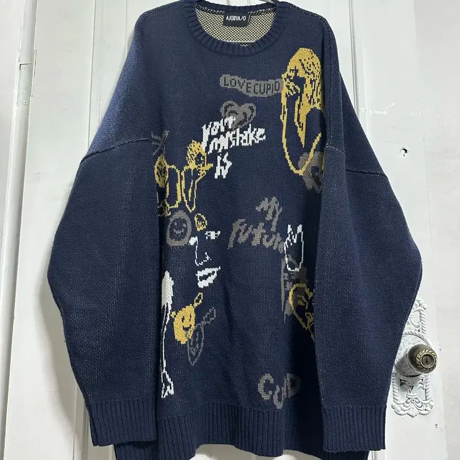 AJO AJOBYAJO】Total Logo Cropped Sweater AJO AJOBYAJO】23FW