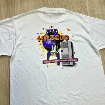 90s All Sport 티셔츠 HP3000 컴퓨터 기업 로고 레어