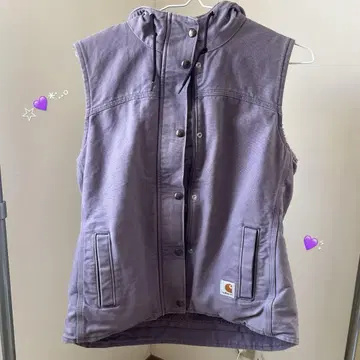 Carhartt 후드 부착 베스트 퍼플 M