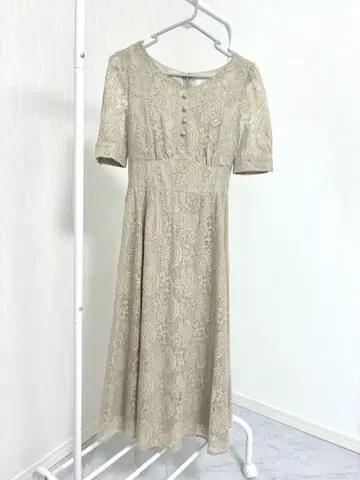 [ BE RADIANCE ] 그린 레이스 롱 원피스