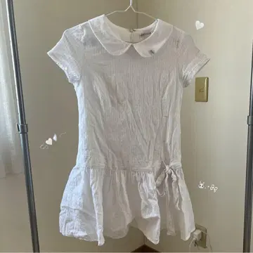FANCY CLUB 카라 화이트 미니 원피스