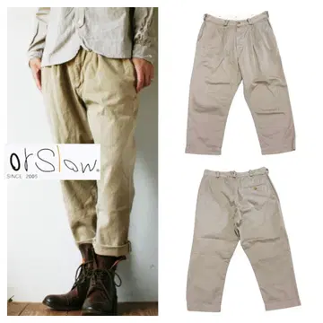 고품질 orslow BILLY JEAN 테이퍼드 조퍼 치노 팬츠 2