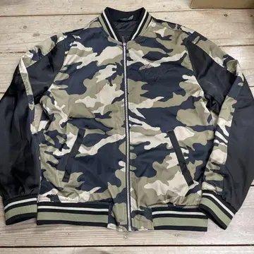 ZARA MAN 호랑이 자수 카모플라쥬 스카잔 XL 8*66