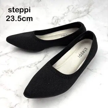 [새상품급] steppi 스테피 세탁 가능한 펌프스 라메 블랙 23.5