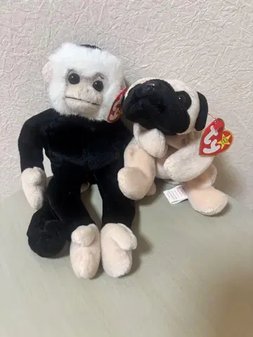 ty 비니 베이비즈 택 포함 봉제 인형 2개 세트