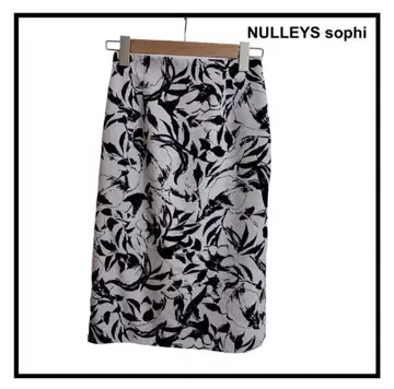 NULLEYS sophi 꽃무늬 무릎 기장 스커트 타이트 화이트 38