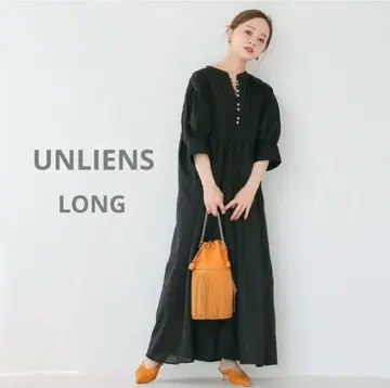 다나카 아키코 UNLIENS 코튼 드레스 원피스 long