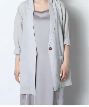 meri 시어 8부 소매 자켓 그레이지