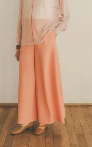 클라네 GEORGETTE LOOSE WIDE PANTS