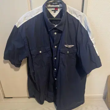 TOMMY JEANS 반팔 셔츠 XL 네이비