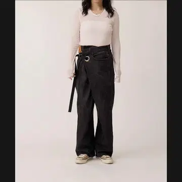 nvetokki 엠베토끼 랩 데님 블랙 데님 팬츠 XS