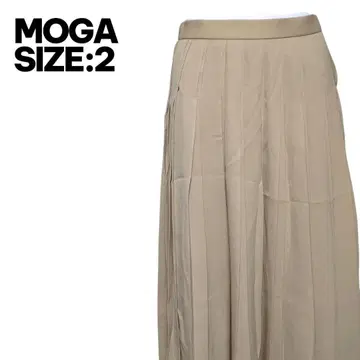 MOGA 플리츠 스커트 롱 기장 베이지 새상품급 2