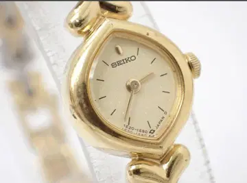 작동품 SEIKO 세이코 QZ 여성용 손목시계 브레스 워치 골드