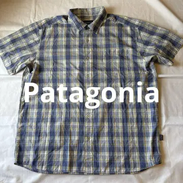Patagonia 체크 반팔 셔츠 혼방 오가닉 코튼