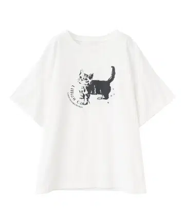 새상품! 리리안캐럿 고양이 Tee 화이트