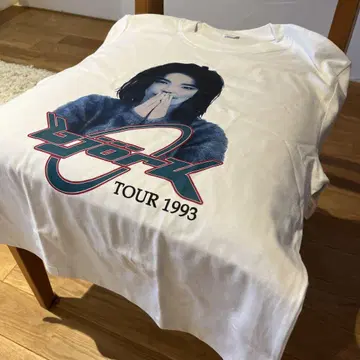 비요크 투어 T셔츠 1993 S 화이트