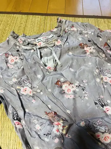 Disney x Cath Kidston 꽃무늬 긴팔 블라우스 6호 밤비