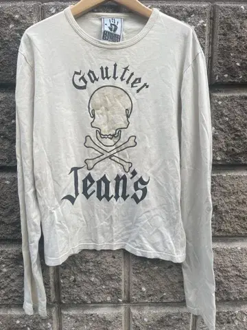 jean paul gaultier 스컬 패턴 컷소 긴팔 롱티