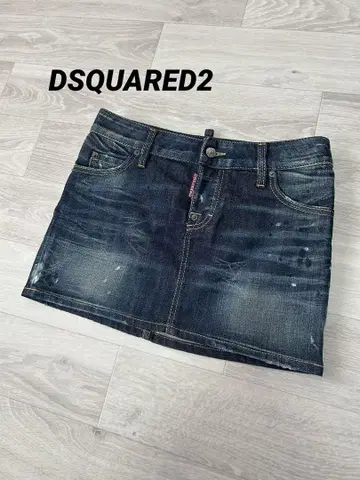 DSQUARED2 디스퀘어드 데님 미니 스커트 40