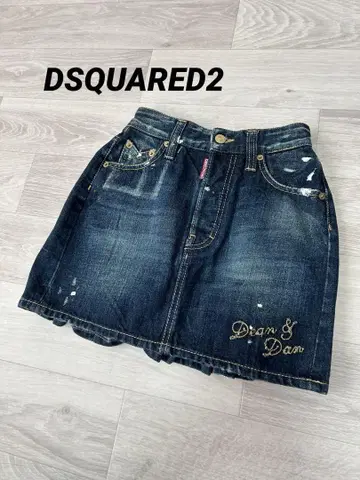 DSQUARED2 디스퀘어드 데님 미니 스커트 38