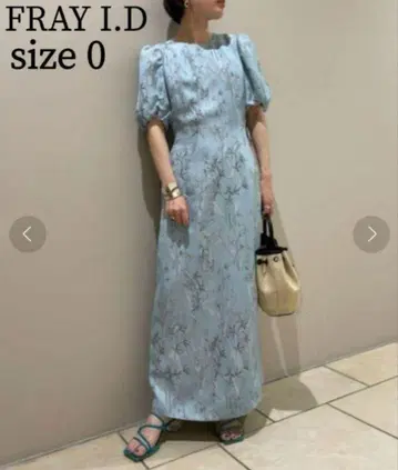 FRAY I.D 플라워 자카드 원피스 size 0 퍼프 슬리브