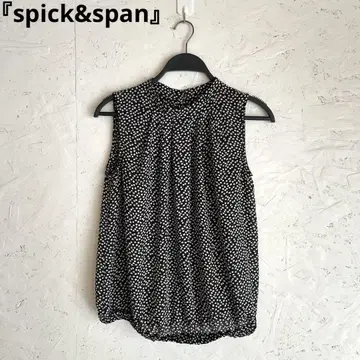 일본제 [ spick&span ] 플라워 슬리브리스 턱 블라우스 F