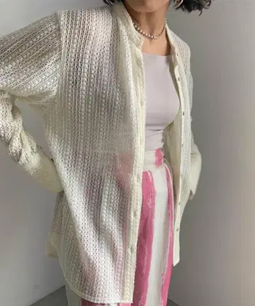 Ameri 'OVERSIZED COARSE MESH SHIRT'