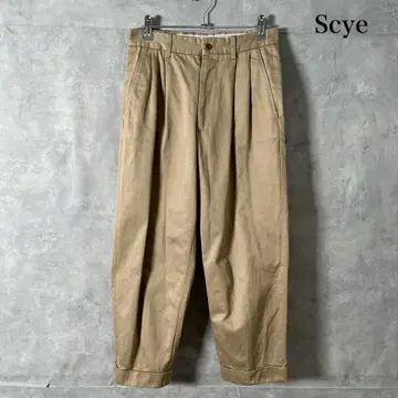 Scye 사이 코튼 와이드 2턱 치노 팬츠 일본제 N1294