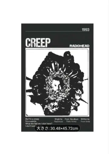Radiohead Creep 포스터 30.48 x 45.72cm