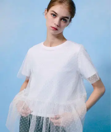 LOULOU WILLOUGHBY 튤 레이어드 T 알아바일