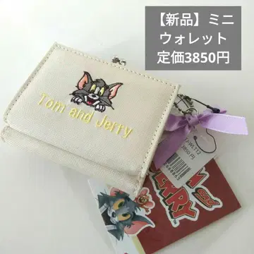 톰과 제리 정가 3850엔 자수 미니 지갑 3단 폴더형 지갑 코인 케이스