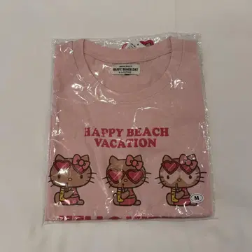 일광욕 키티 티셔츠 크롭트 길이 M 사이즈 핑크