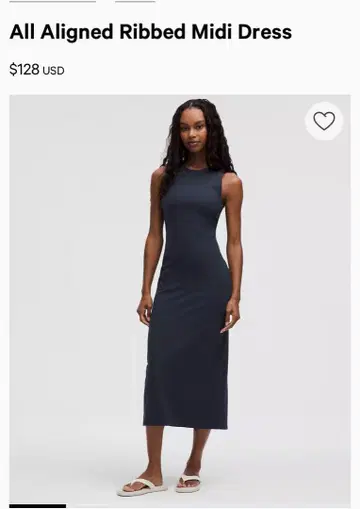 룰루레몬 All Aligned Ribbed Midi Dress 사이즈 4