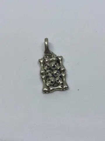 spear 실버 펜던트 탑 스컬