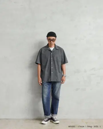 그레이 워크 셔츠 L 사이즈