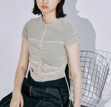 퍼블릭 도쿄 PUBLIC TOKYO 반팔 상의 개더