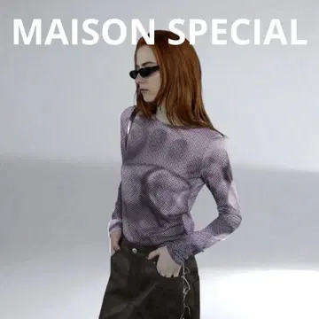 MAISON SPECIAL 긴팔 티셔츠 핑크 여성용 F