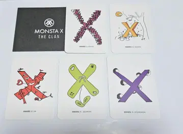 MONSTA X 사녹 스티커 5장 몬엑 몬베베