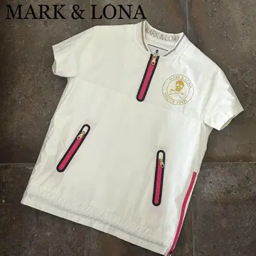MARK & LONA 반팔 하프 지퍼 화이트 여성용 M 골프