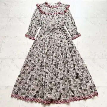 ISABEL MARANT ETOILE 플로럴 프릴 자수 원피스