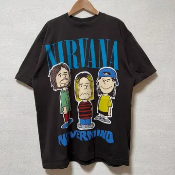 닐바나 T셔츠 XL 스누피 NIRVANA SNOOPY 밴드 티셔츠