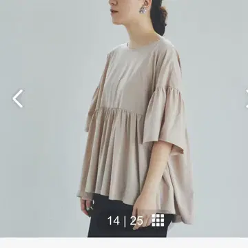 북유럽, KURASHI&Trips 개더 블라우스 티셔츠